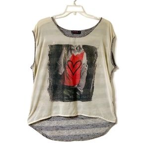 Annabelle USA Graphic Sleeveless Sweater Top